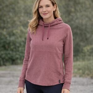 L.L. Bean Cozy Mixed-Knit Pullover Mauve Size XS Petite